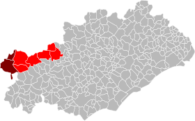 Położenie górskiej wspólnoty gmin Haut Languedoc