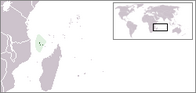 Карта, показывающая месторасположение Комор