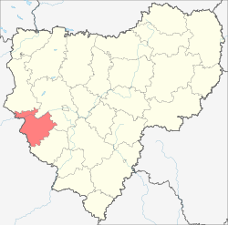 موقعیت بخش کراسنینسکی، استان اسمولنسک در نقشه