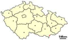 Location of Czech city Hodonin.png