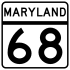 Maryland Route 68 işaretçisi