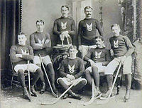 Montreal Hockey Club, 1888
Front Row: G.S. Lowe, A.A. Hodgson, J. Virtue, A. Cameron, T.L. Paton
Back Row: W.C. Hodgson, J. Stewart MHC team photo 1888.jpg