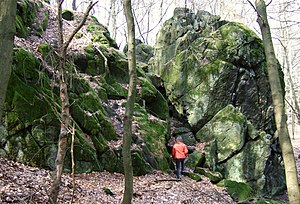 Felsgruppe im Naturdenkmal „Magnetsteine“ (2009)