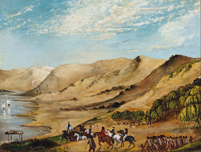 Major O'Halloran's expedition to the Coorong, August 1840. Major O'Halloran's expedition to the Coorong, August 1840 - Google Art Project.jpg