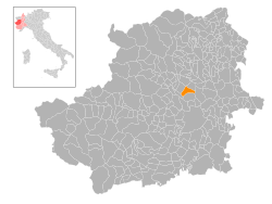 Locatie van San Maurizio Canavese in Turijn (TO)
