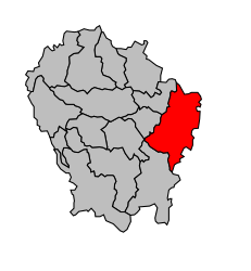 Canton de Villeneuve-de-Berg - Carte