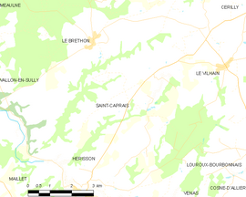 Mapa obce Saint-Caprais