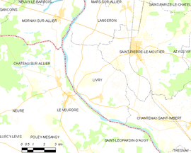 Mapa obce Livry