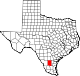 Map of Texas highlighting Duval County.svg