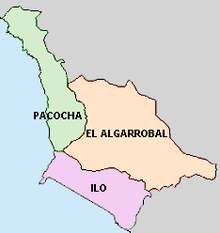 Map of the province showing its districts. Map of ilo province.png