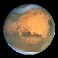 A Hubble űrtávcső által készített kép a Marsról