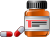 Pills and jar icon