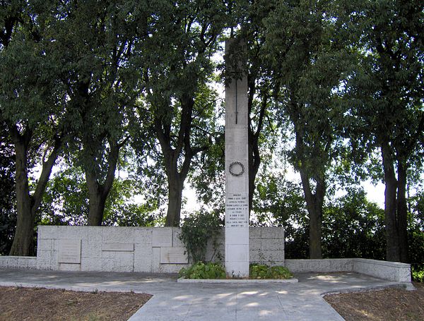 Memorial in Guidizzolo for the nine victims of the fatal crash during the 1957 Mille Miglia.