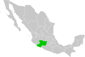 Штат Мічоакан на мапі Мексики
