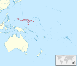 Местоположение на Микронезия в Океания
