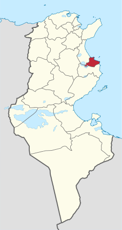 モナスティル県の位置