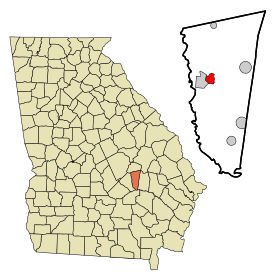 Montgomery County Georgia Incorporated and Unincorporated areas Ailey Highlighted.svg