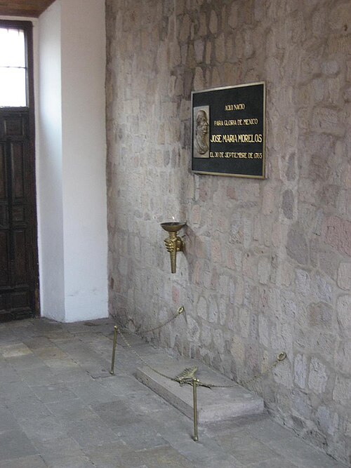 Exact birthplace of José María Morelos.