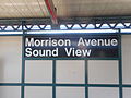 Sign for Morrison Avenue - Soundview Subway station.