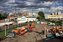 Moscow, Potylikha Street, municipal truck park (31394809116).jpg