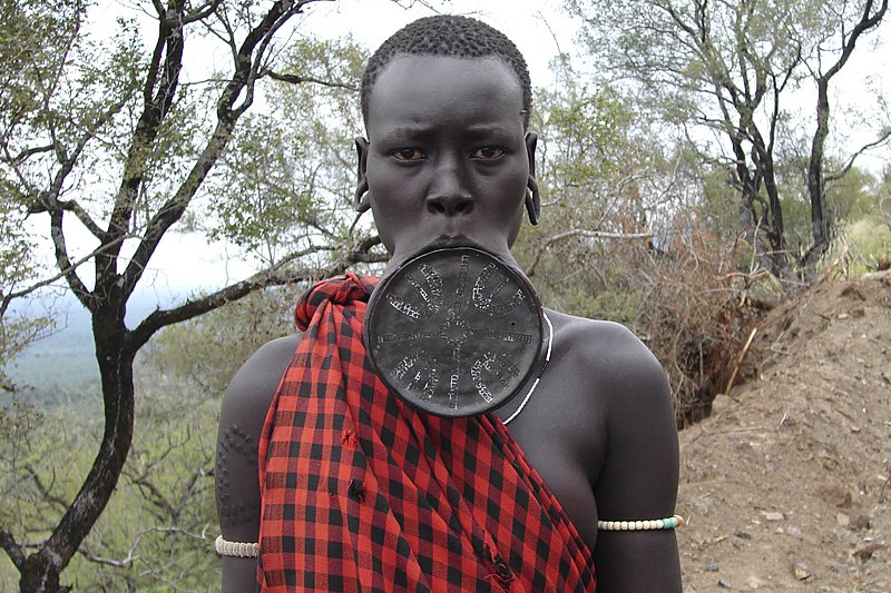 Mursi woman with a lip plate