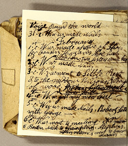 File:Nailer Tom's Diary, 1778-1840, incomplete. (1782) (14581140678).jpg