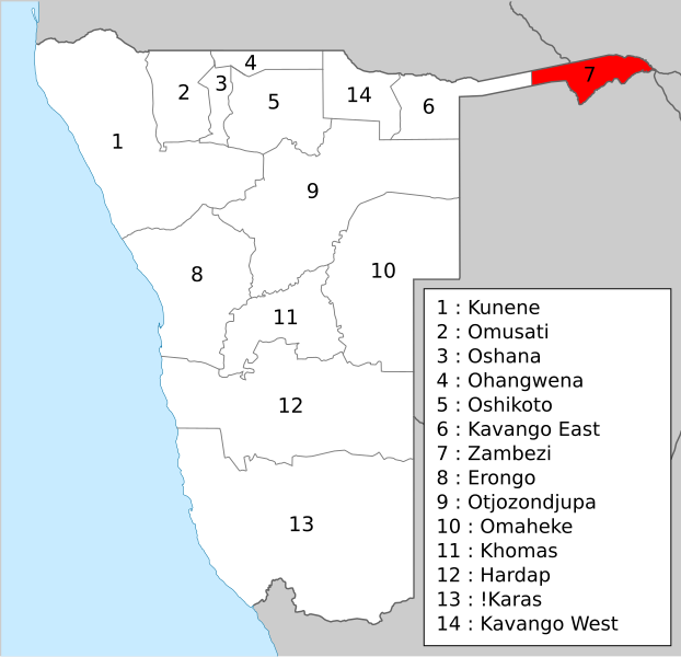 File:Namibia 14 regions-numbered-zambezi.svg