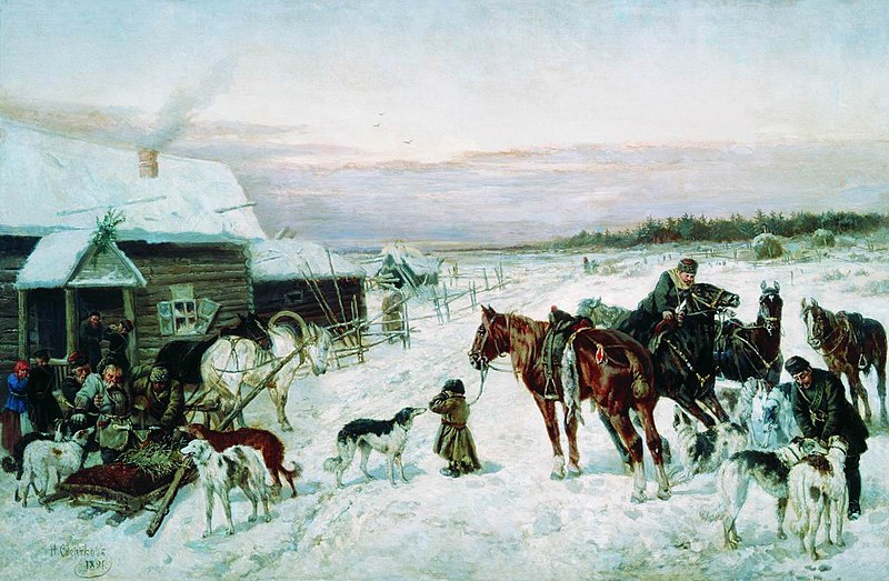 File:Nikolai Sverchkov - Travellers by the Inn.jpg