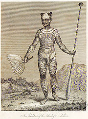 Tattoos on a Nuku Hiva warrior (1813) Nuku Hiva warrior 1813.jpg