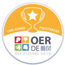 2016 haben wir den OER-Award in der Kategorie "Hochschule" gewonnen