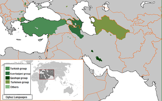 Oghuz languages sub-branch of the Turkic language family, spoken mainly in Western and Central Asia, and also in Eastern Europe