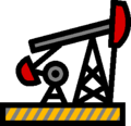 Oil or gas pump map icon