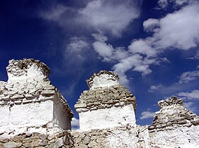 Old chortens, Tibetan stupas, near Leh, Ladakh