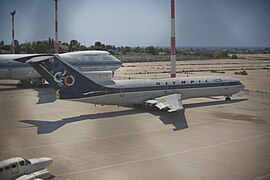 Eine ausgemusterte Boeing 727 Mt. Olympus der ehemaligen Fluggesellschaft Olympic Airlines am Ost-Terminal von Ellinikon.