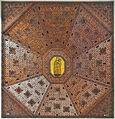Carved ceiling of the Iglesía de San Agustín