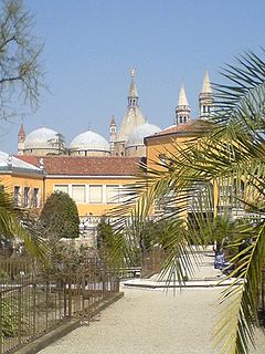 Den botaniske have i dag, i baggrunden ses San Antonios basilika