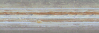 Анимација во боја на движењето на облакот на Јупитер и кружното движење на Големата Црвена Дамка.