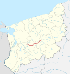 Mapa przebiegu linii kolejowej