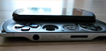 Undersidan av en svart PSP-Go.