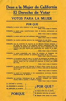 Pamphlet of the Los Angeles Political Equality League distributed by suffragist Maria de Lopez Pamphlet of the Los Angeles Political Equality League by Maria de Lopez.jpg
