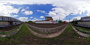 Graffiti Bahnlinie 360° Ansicht