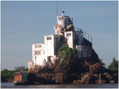 Felsinsel Limpio im Río Paraguay