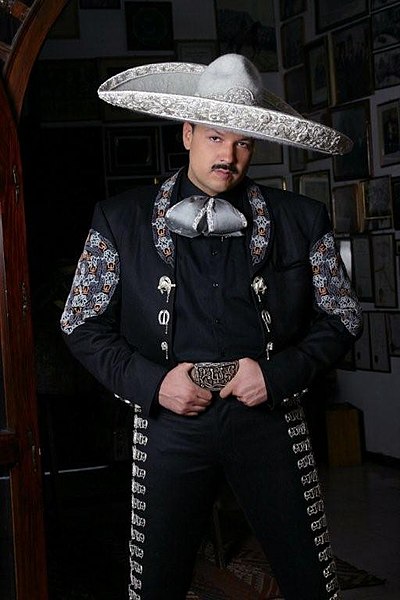 Pepe Aguilar in a Charro outfit