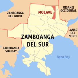 Molave na Zamboanga do Sul Coordenadas : 8°5'36"N, 123°29'6"E