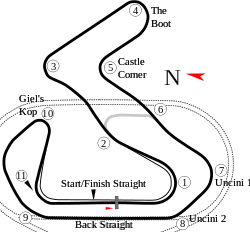 Map of the road course