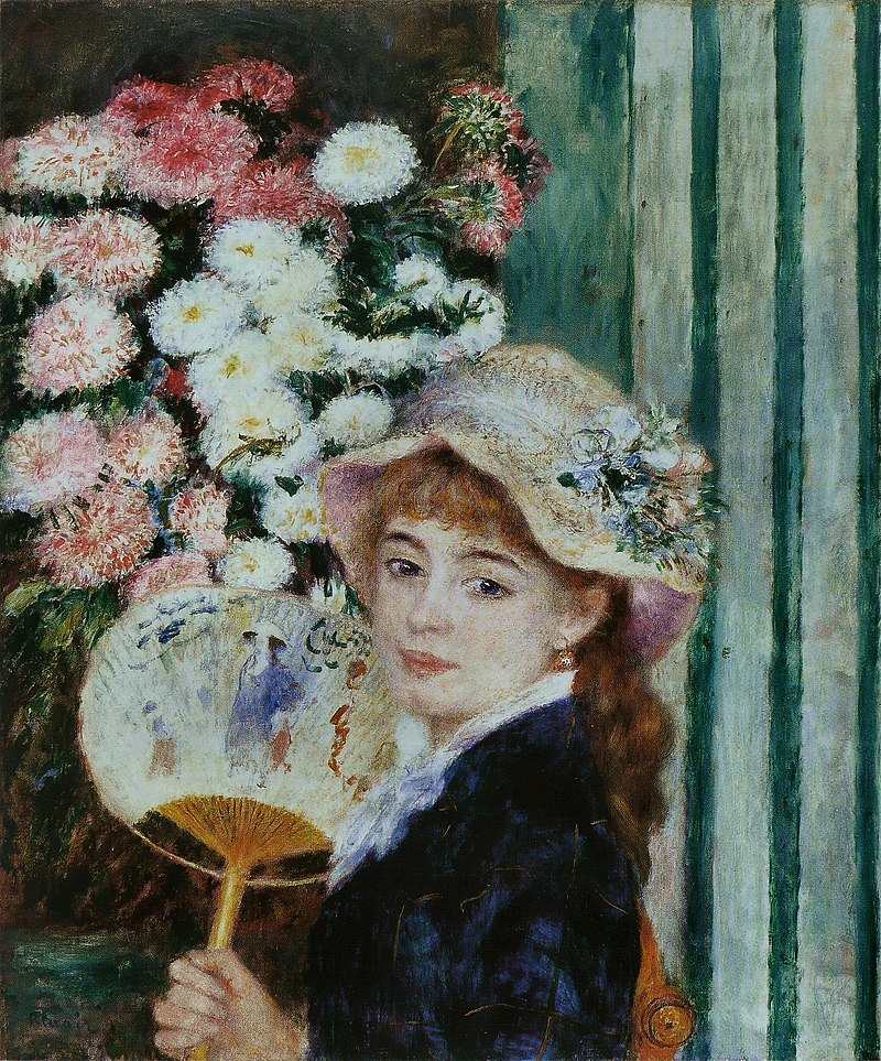 ファイル:Pierre-Auguste Renoir - Jeune Fille avec un éventail.jpg - Wikipedia