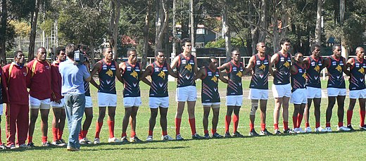 Papua New Guinea's national team at the 2008 International Cup (Australian rules football) in Melbourne