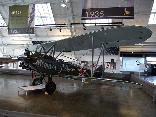 The collection's Polikarpov Po-2 on display.