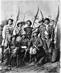 Faucheurs polonais lors de l'insurrection de janvier, Empire russe, 1863.