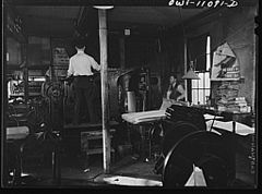 Press room of the Lititz Record-express